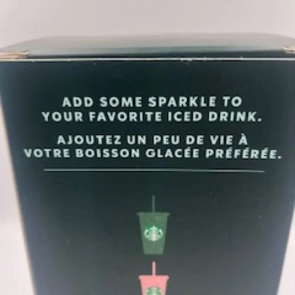 NEW Starbucks Glitter Cup Set Of 3‎ Cold Drink Tumblers 24 Oz Venti Holiday Cups